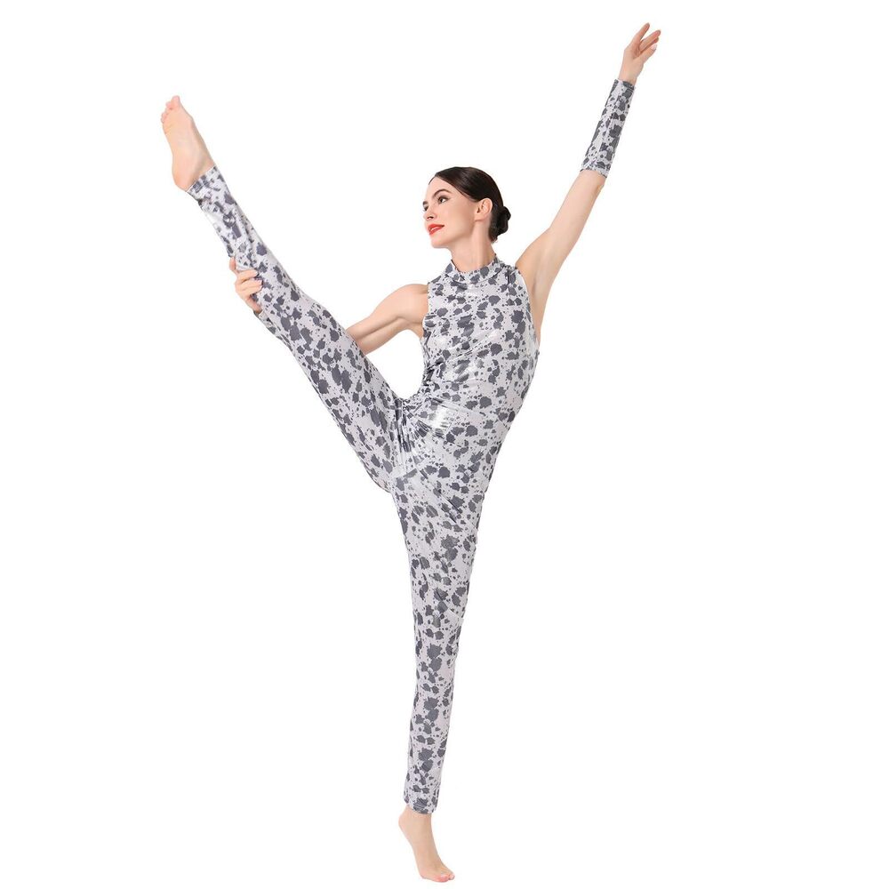 9058 Animal Metallic Dance Unitard Adult Sexy Bodycon Gymastics Leotard
